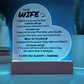 To My Wife - Acrylic Heart Plaque
