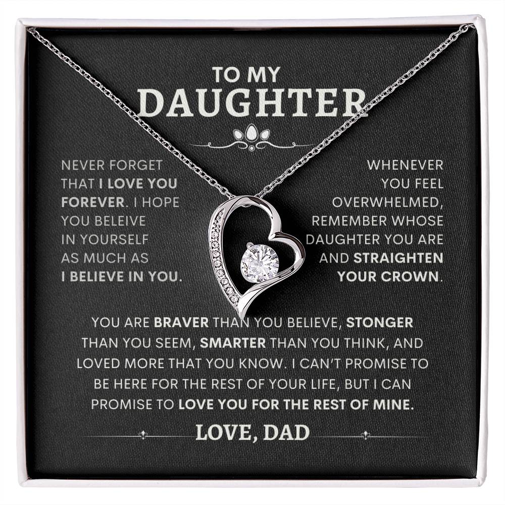 To My Daughter - Love, Dad - Forever Love Necklace