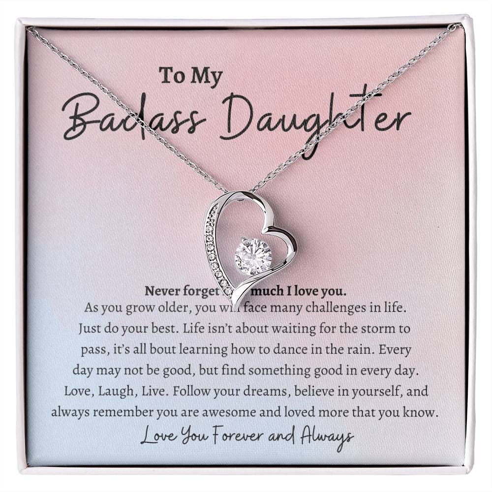 To My Badass Daughter - Forever Love Necklace