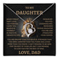 To My Daughter - Love Dad - Forever Love Necklace