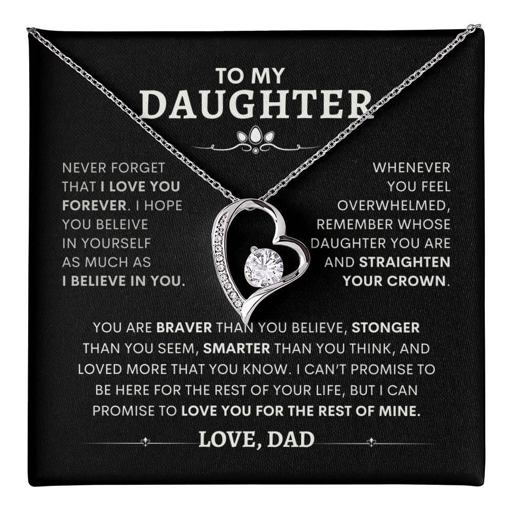 To My Daughter - Love, Dad - Forever Love Necklace