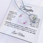 To My Beautiful Daughter, Love Mom - Forever Love Necklace