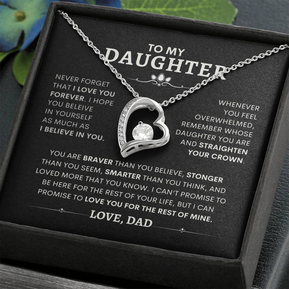 To My Daughter - Love, Dad - Forever Love Necklace