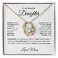 To My Beautiful Daughter, Love Mom - Forever Love Necklace