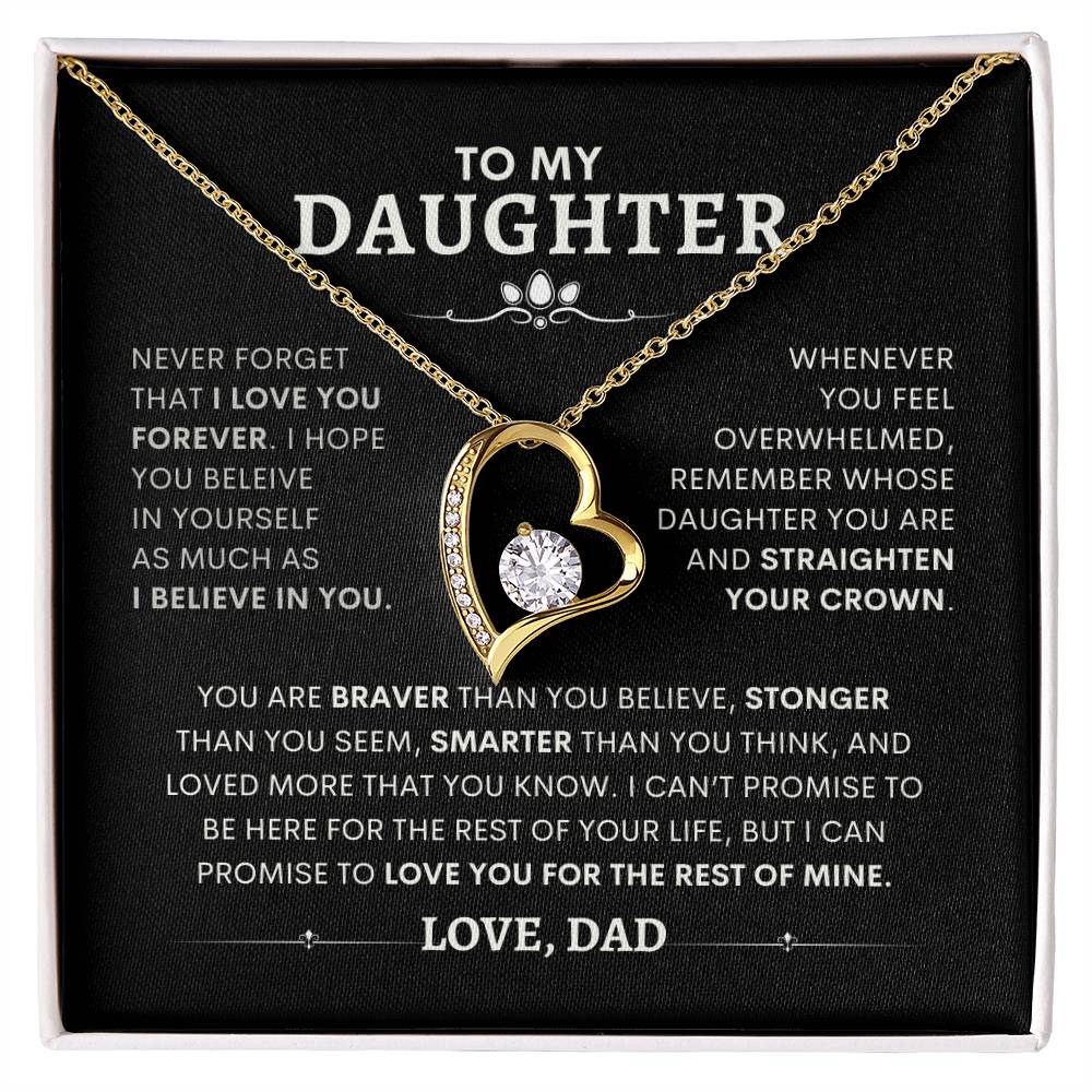 To My Daughter - Love, Dad - Forever Love Necklace