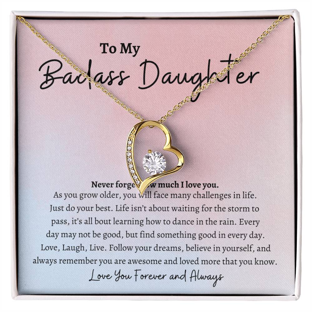 To My Badass Daughter - Forever Love Necklace