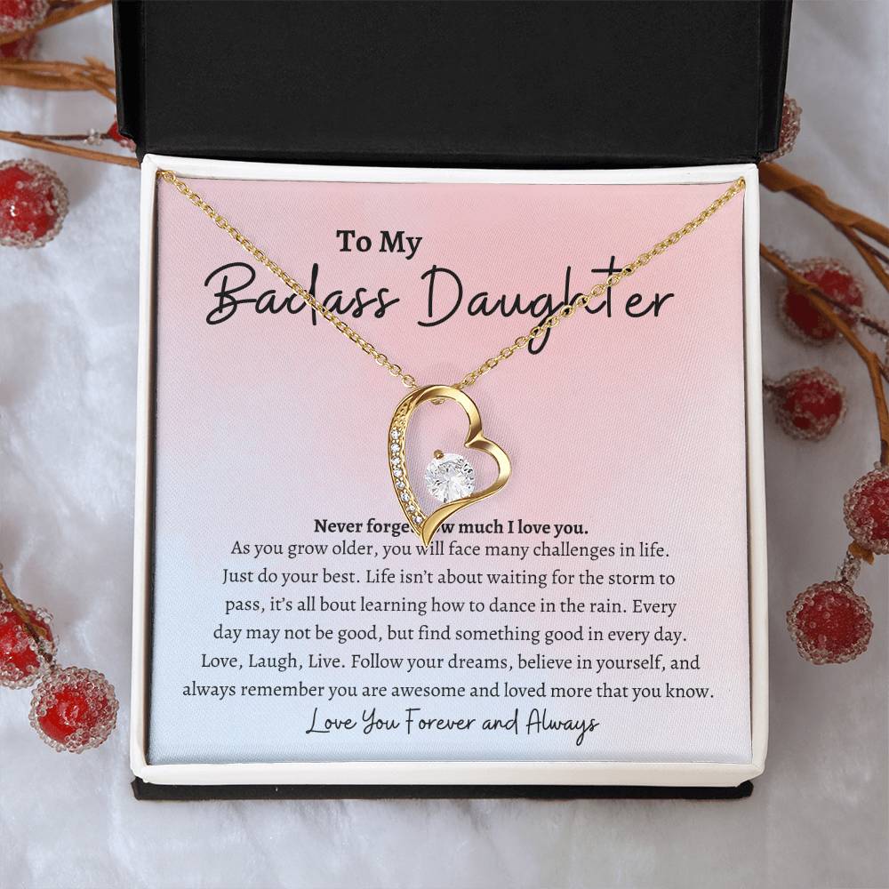 To My Badass Daughter - Forever Love Necklace