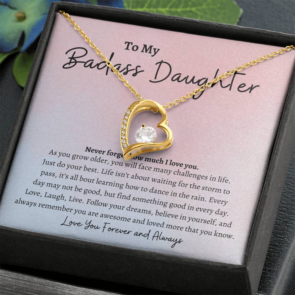 To My Badass Daughter - Forever Love Necklace